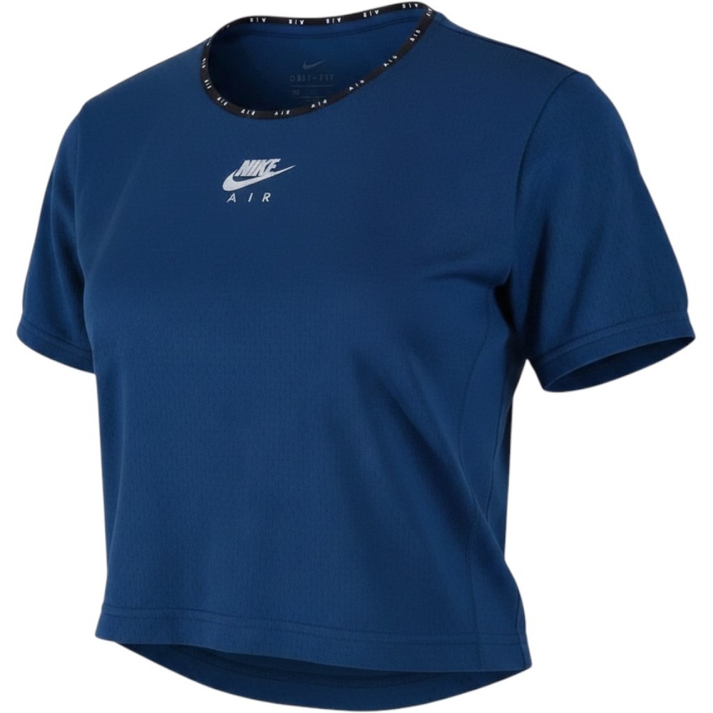 NIKE Air Women's Dark Teal Green Short Sleeve Running Crop Top CJ1870-432 SMALL